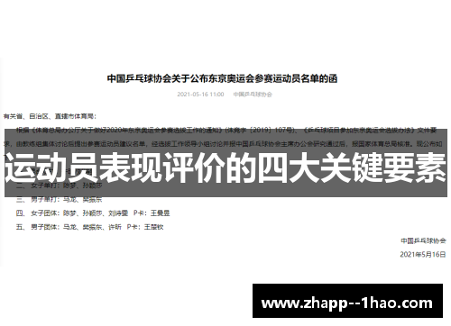 运动员表现评价的四大关键要素 运动员表现评价的四大关键要素